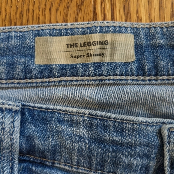 AG Adriano Goldschmied Legging Super Skinny Distressed Ripped Jeans size 31 31R - Picture 8 of 11